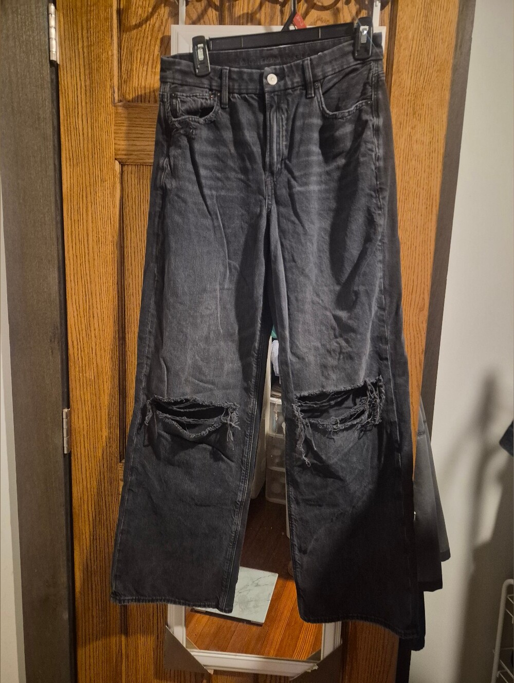 American Eagle Curvy Super High Rise Baggy Straight Jeans